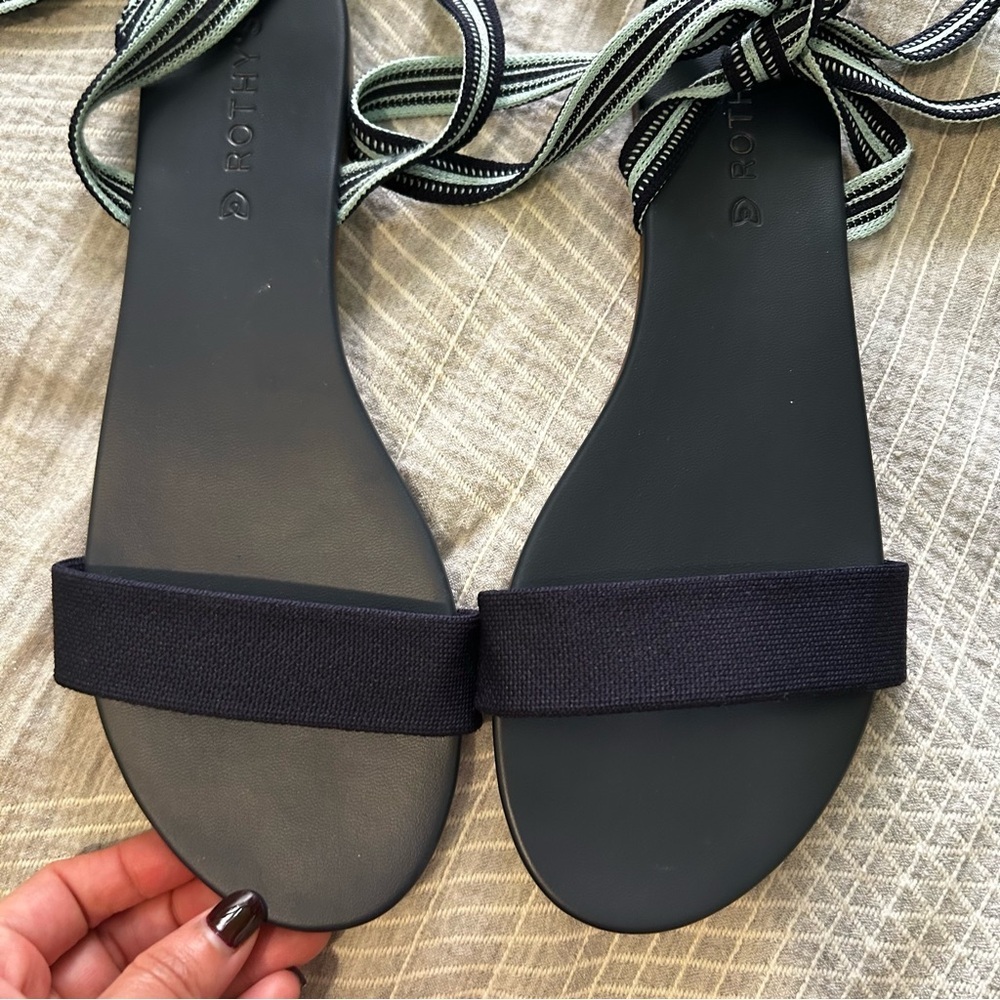 Women's Rothy's 'The Wrap' Sandal size 9.5 Discontinued Model–Collectible) navy - Picture 5 of 13